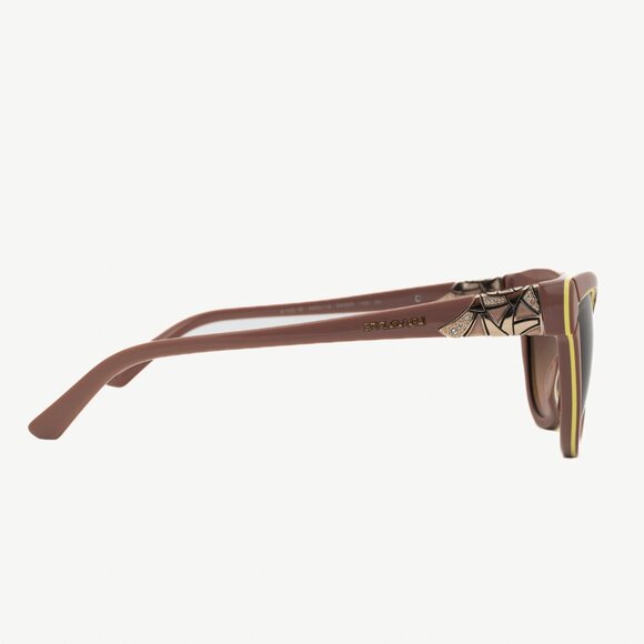 Bvlgari Diva Divina 8156B Brown Crystal-Embellished Cat-Eye Sunglasses - Picture 4 of 10